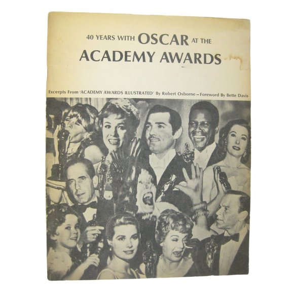 40 Years Oscars at the Academy Awards 1969 Bette Davis Robert Osborne STAIN - Picture 1 of 7